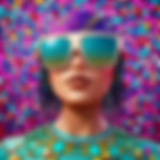 A vibrant collection of bling shades displayed in a Roblox setting