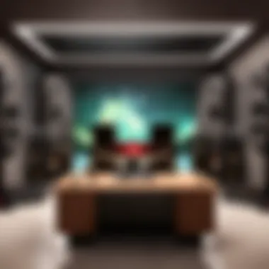 Innovative Audio Studio Setup A modern audio studio showcasing advanced recording equipment