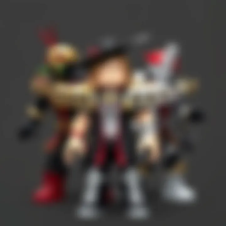 Virtual Items Available for Trading in Roblox An illustration showcasing various virtual items available for trading in Roblox