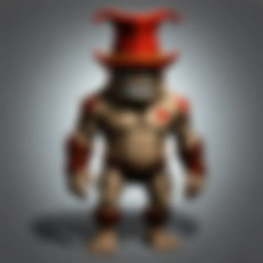 Colorful Troll Hat design showcasing detailed textures