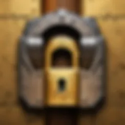A digital lock symbolizing internet restrictions