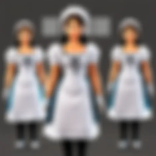 Illustration depicting the mechanics of cascade maids in Roblox gameplay