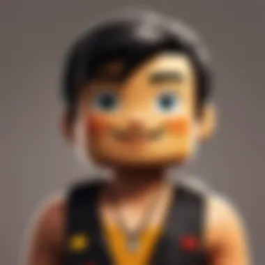 Roblox Character with Unique Facial Expressions Roblox character showcasing unique face codes
