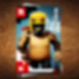 Visual representation of various Roblox card types