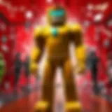 Creative virtual landscape in Roblox showcasing various game features.