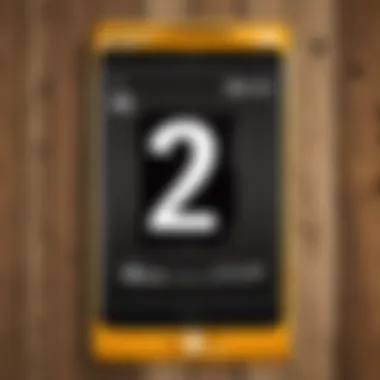 A phone with a support number displayed on screen