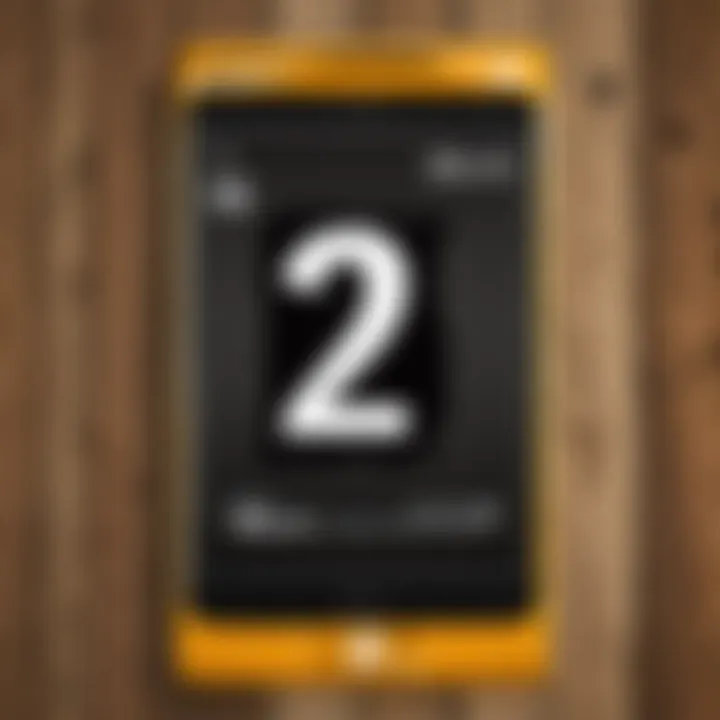 A phone with a support number displayed on screen
