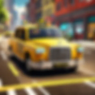 A showcase of user-generated content enriching the taxi game experience.