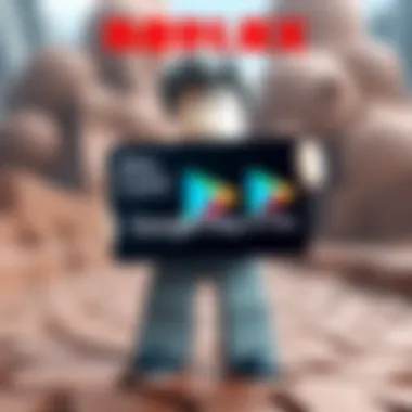 Google Play Card Featuring Roblox Branding Illustration of Google Play card with Roblox logo